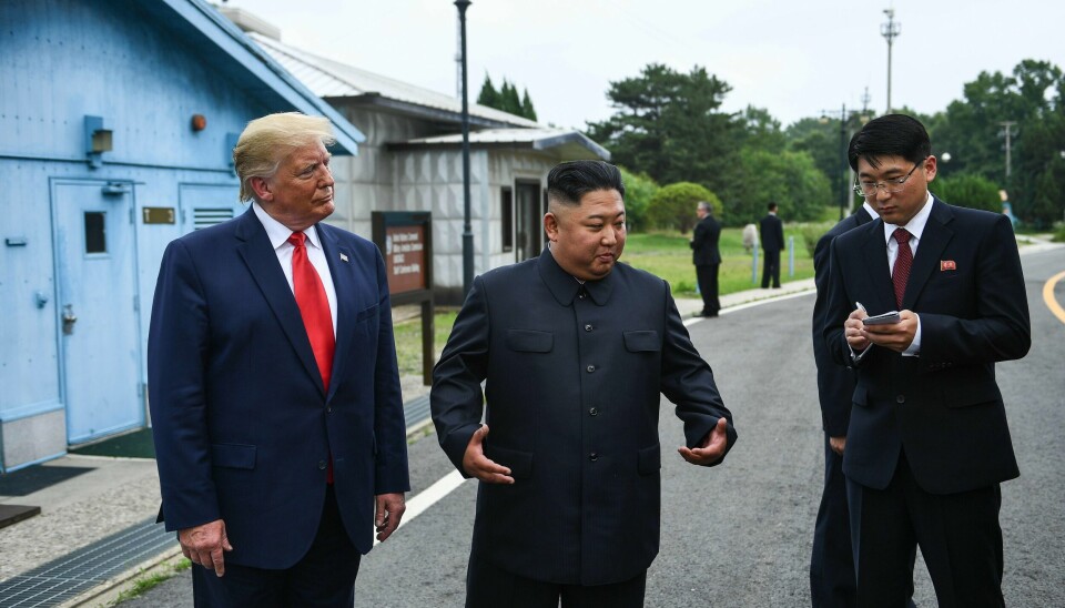 Donald Trump og Kim Jong-un møttes i Panmunjom. Foto: AFP/NTB scanpix
