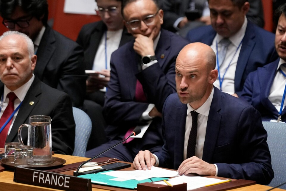 Frankrike og USA har utarbeidet et forslag om 21 dager med våpenhvile i Libanon for å tilrettelegge for forhandlinger mellom Israel og Hizbollah, sa Frankrikes utenriksminister Jean-Noël Barrot til FNs sikkerhetsråd onsdag. Frankrike og USA har utarbeidet et forslag om 21 dager med våpenhvile i Libanon for å tilrettelegge for forhandlinger mellom Israel og Hizbollah, sa Frankrikes utenriksminister Jean-Noël Barrot til FNs sikkerhetsråd onsdag. Foto: Seth Wenig / AP / NTB