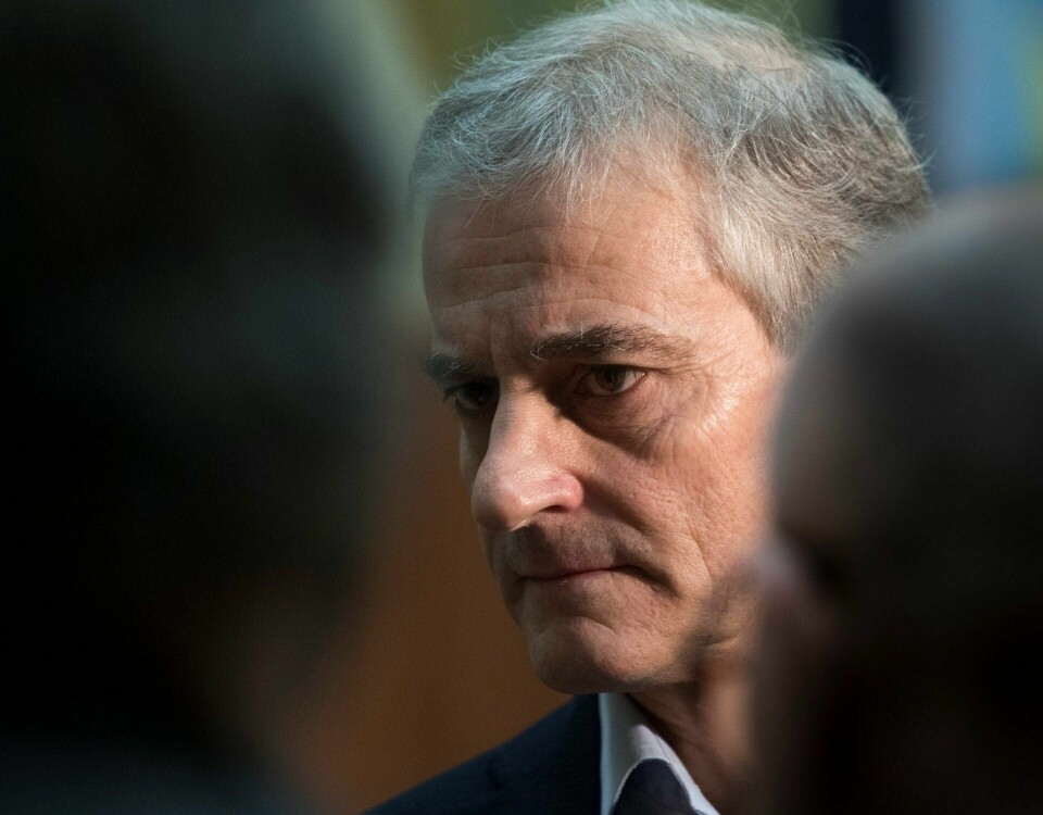 HANDLET: Arbeiderpartiets leder Jonas Gahr Støre har fritatt Trond Giske fra nestledervervet. FOTO: TERJE BENDIKSBY/NTB SCANPIX