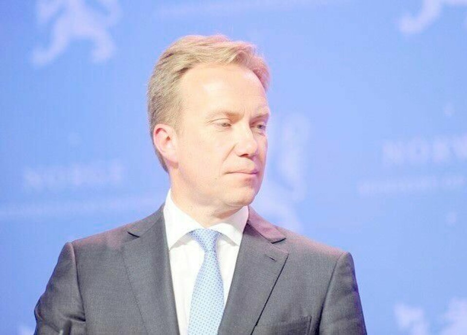 Utenriksminister Børge Brende (H) sier det haster for Israel og Palestina å gjenoppta forhandlingene. FOTO: TERJE PEDERSEN/NTB SCANPIX