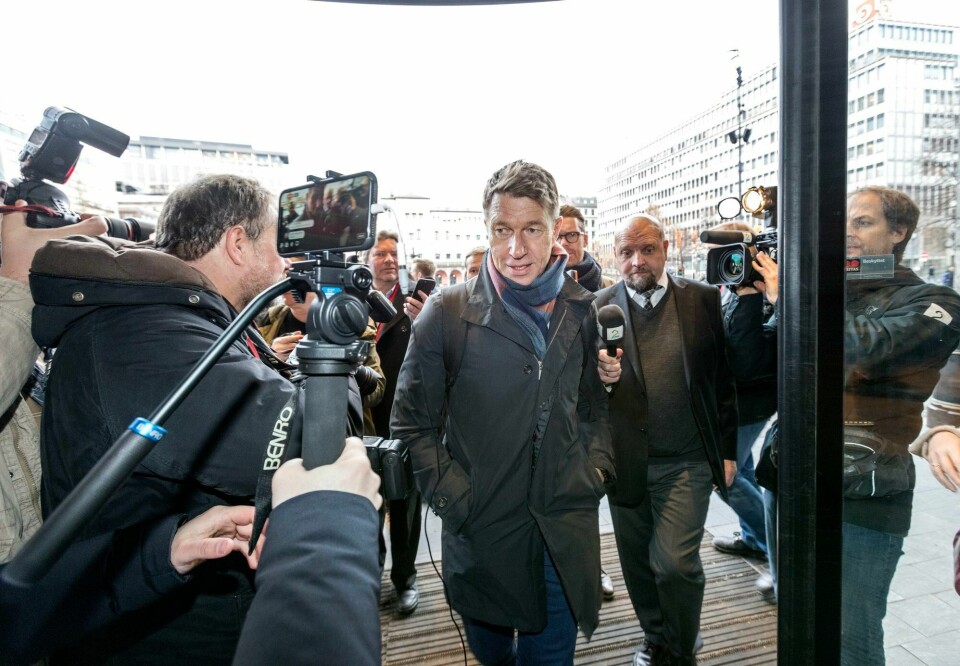 Terje Aasland fra Telemark på tur inn til Arbeiderpartiets sentralstyremøte på på Aps partikontor, tirsdag i kjølvannet av varslersakene mot nestleder Trond Giske. Foto: Gorm Kallestad / NTB scanpix