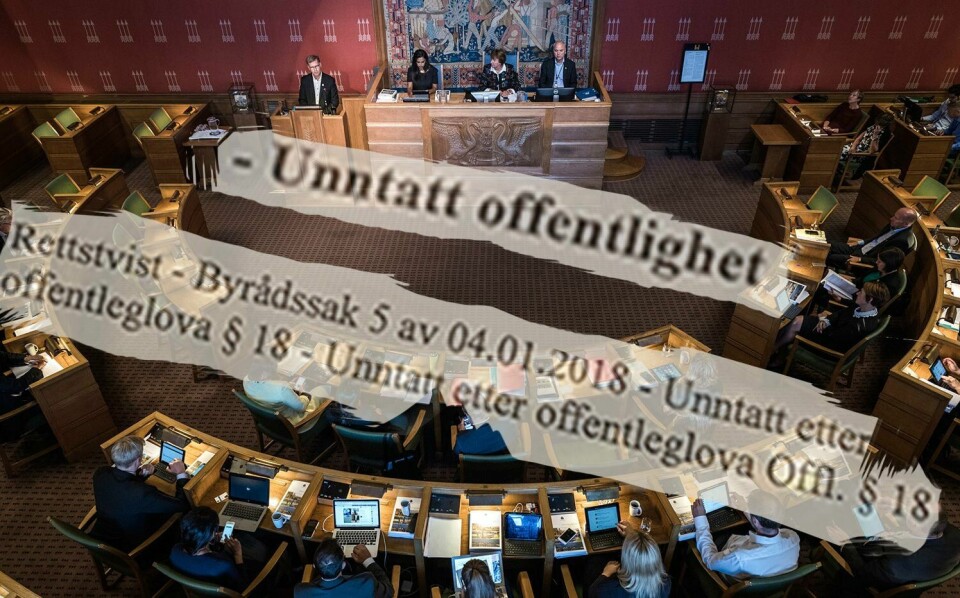 Unntatt offentlighet: Sak 28 på bystyremøtet den 31.1 2018