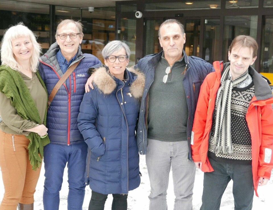 ANSTENDIG ARBEIDSLIV: Benedicte Lund (MDG), Eirik Tveiten (Rødt), Hanne Tollerud (Ap), Frank Bergflødt (Fagforbundet) og Øivind Tandberg-Hanssen (SV) vil ta et krafttak.