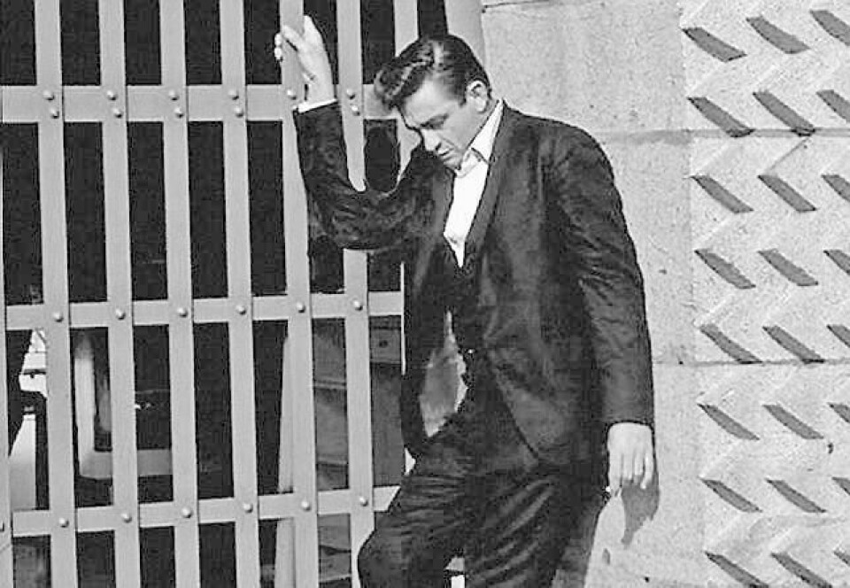 Johnny Cash i Folsom Prison fengselet 19. januar 1968. Klar for en av de viktigste konsertene i hele sitt liv. FOTO: DAN POUCH, FRA BOKA «LIVET»