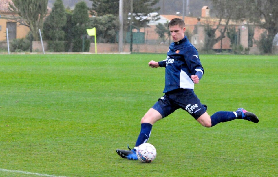Michael Ledger. Her i aksjon under treningsleiren i La Manga i fjor for Viking. Foto: Espen Iversen