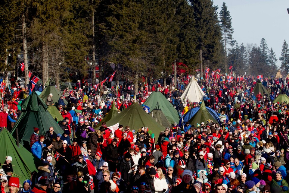 Slik så det ut ved Frognerseteren under ski-VM i 2011. Slik så det ut ved Frognerseteren under ski-VM i 2011.
