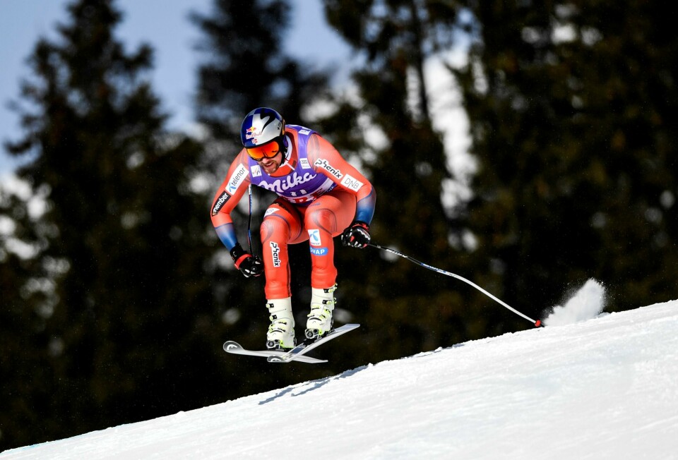 Aksel Lund Svindal i aksjon i Åre torsdag.