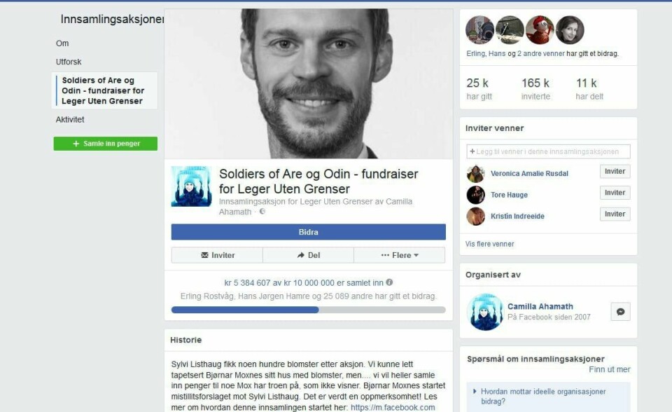 Samler inn millioner i protestaksjon mot Listhaugs blomsterhyllest
