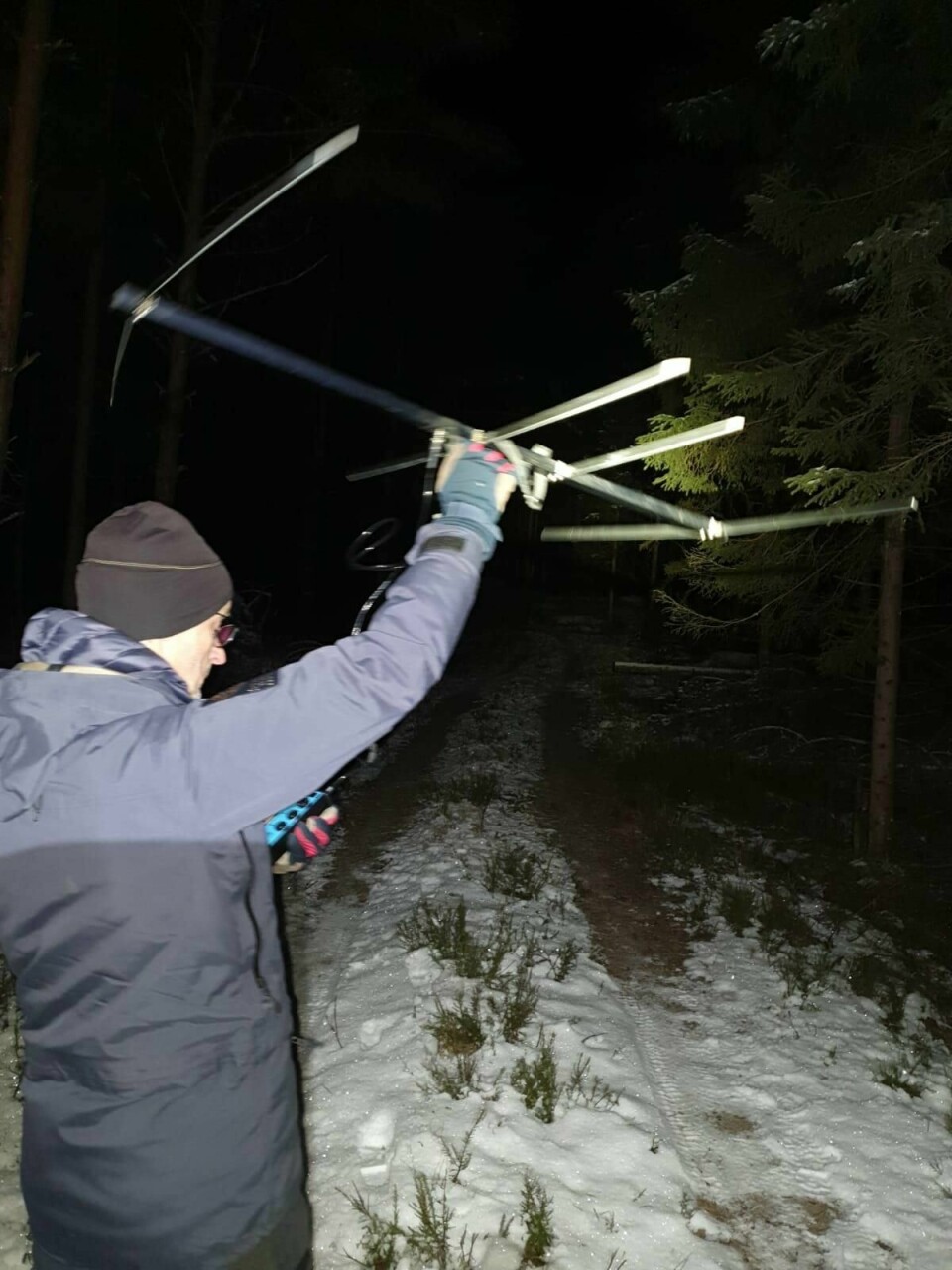 Ulveparet ble overvåket og radiosenderne peilet i felt i noen timer etter slipp.