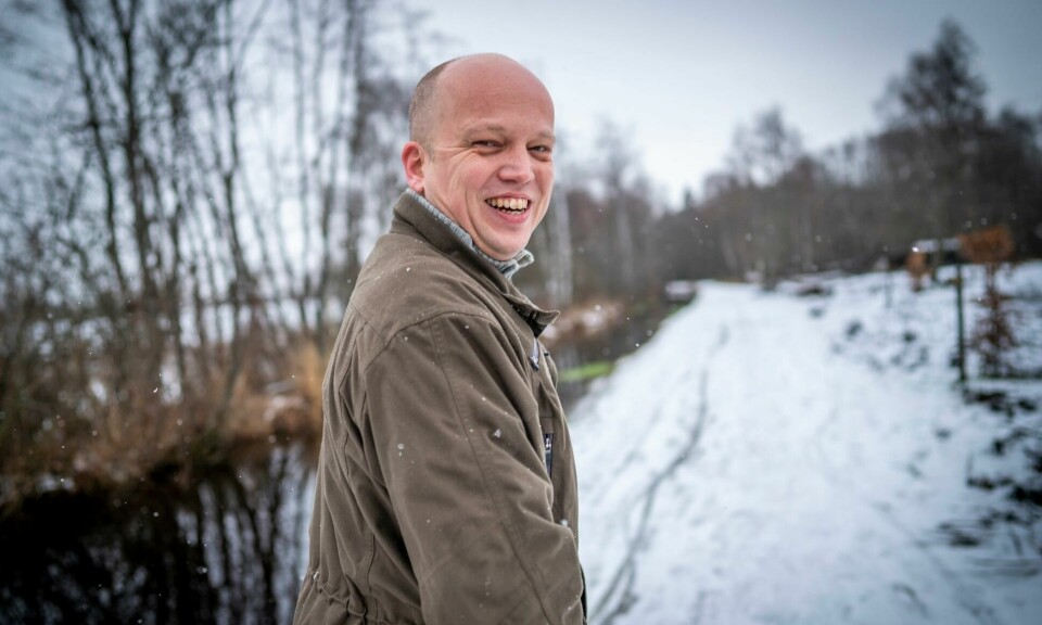 Sp-leder Trygve Slagvold Vedum. Stange 20201214. Trygve Slagvold Vedum har en egen natursti på gården sin i Ilseng i Stange kommune.Foto: Heiko Junge / NTB
