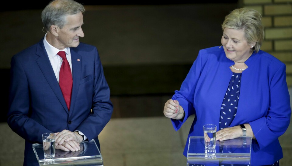 Jonas Gahr Støre og Erna Solberg. Foto: Vidar Ruud/NTB