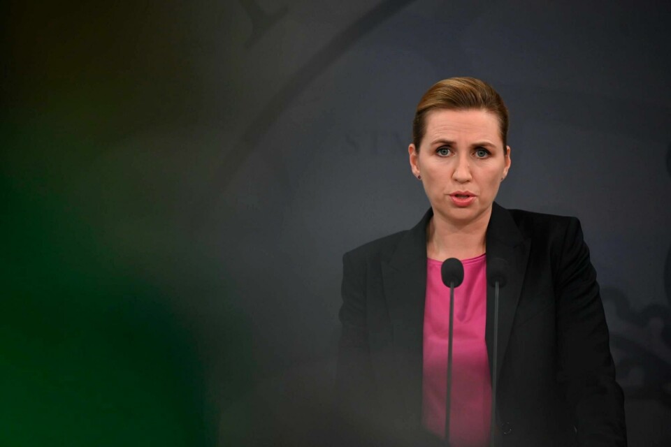 Denmark's Prime Minister Mette Frederiksen addresses a press conference in the Prime Minister's Office in Copenhagen, Denmark, on November 5, 2020. - The Danish government anounced tighter restrictions in North Jutland after the situation with COVID-19 infection in mink farms. (Photo by Philip Davali / Ritzau Scanpix / AFP) / Denmark OUT Denmark's Prime Minister Mette Frederiksen addresses a press conference in the Prime Minister's Office in Copenhagen, Denmark, on November 5, 2020. - The Danish government anounced tighter restrictions in North Jutland after the situation with COVID-19 infection in mink farms. (Photo by Philip Davali / Ritzau Scanpix / AFP) / Denmark OUT