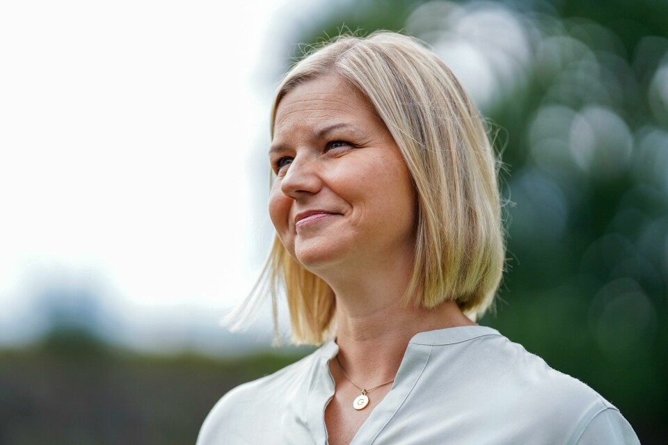 Kunnskapsminister Guri Melby (V). Oslo 20200823. Guri Melby møter pressen etter at valgkomiteen i Venstre har innstilt henne til vervet som ny partileder.Foto: Fredrik Hagen / NTB
