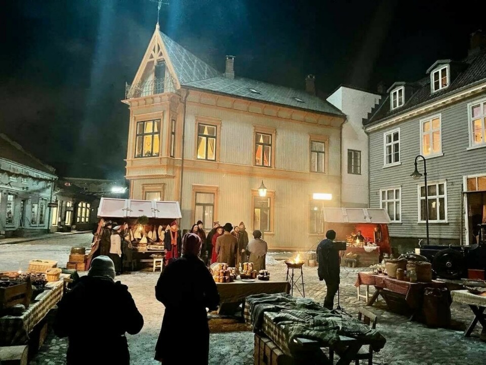Mange scener til julekalenderen «Kristiania Magiske Tivoli» er nå spilt inn i Gamlebyen. Foto: Simen Aune Carlsen ###