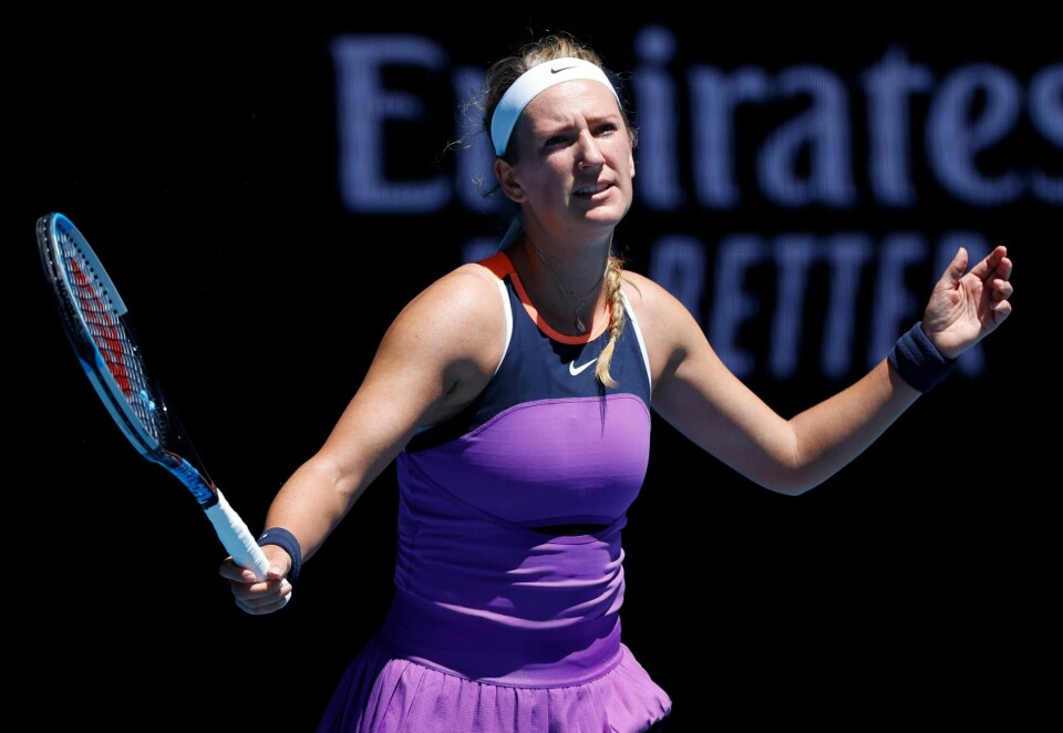 Victoria Azarenka hadde en tung dag i Australian Open i tennis.