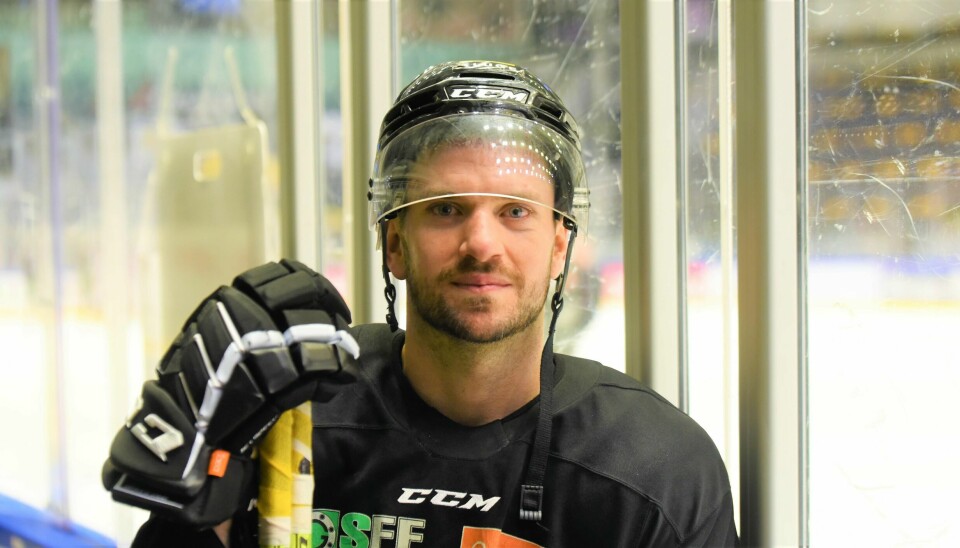 Oilers-spiller Joey Martin hadde ikke positiv test da store deler av laget ble smittet av koronaviruset. Foto: Kristoffer Knutsen