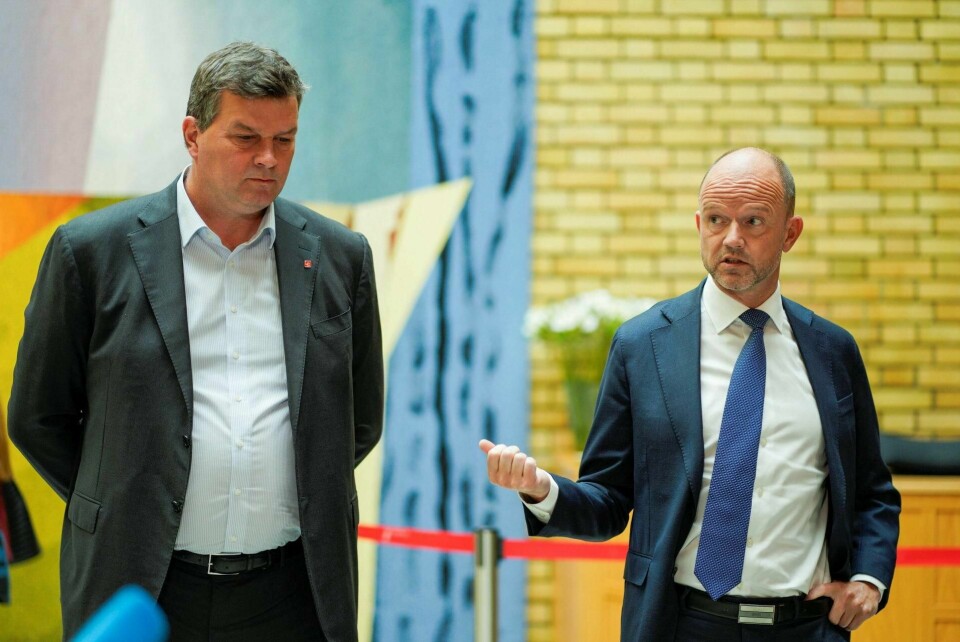 15. mars starter LO-leder Hans-Christian Gabrielsen (t.v.) og NHO-sjef Ole Erik Almlid dragkampen om årets lønnsoppgjør. Foto: Håkon Mosvold Larsen/NTB