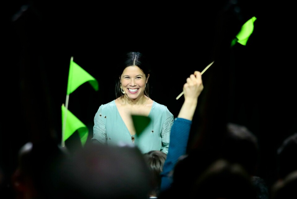 Oslo 20190909. Lan Marie Berg under valgvaken til Miljøpartiet De Grønne (MDG) på Sentralen i Oslo.Foto: Håkon Mosvold Larsen / NTB Oslo 20190909. Lan Marie Berg under valgvaken til Miljøpartiet De Grønne (MDG) på Sentralen i Oslo.Foto: Håkon Mosvold Larsen / NTB