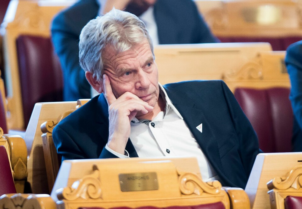 SVs samferdselspolitiske talsperson Arne Nævra. Oslo 20191003. Arne Nævra (SV) under trontaledebatten.Foto: Terje Pedersen / NTB