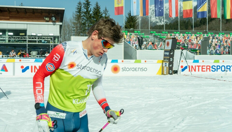 Johannes Høsflot Klæbo på VM-arenaen.