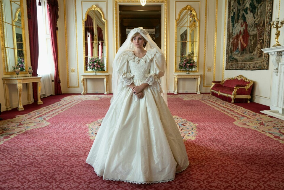 This image released by Netflix shows Emma Corrin in a scene from 'The Crown.' Season four premieres on Sunday, Nov. 15. (Des Willie/Netflix via AP) This image released by Netflix shows Emma Corrin in a scene from 'The Crown.' Season four premieres on Sunday, Nov. 15. (Des Willie/Netflix via AP)