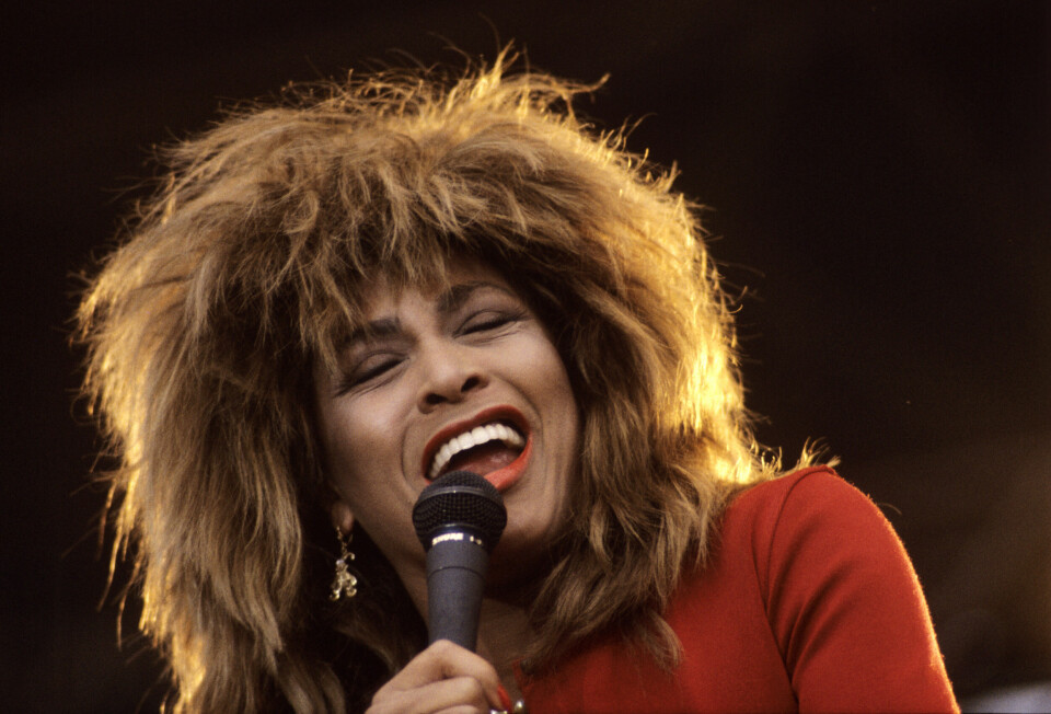 OSLO 19870620. Artist Tina Turner i aksjon under konserten på Valle Hovin.Foto: Morten Hvaal / NTB Nå kommer dokumentarfilmen om Tina Turners liv. Her er hun på Valle Hovin i Oslo.