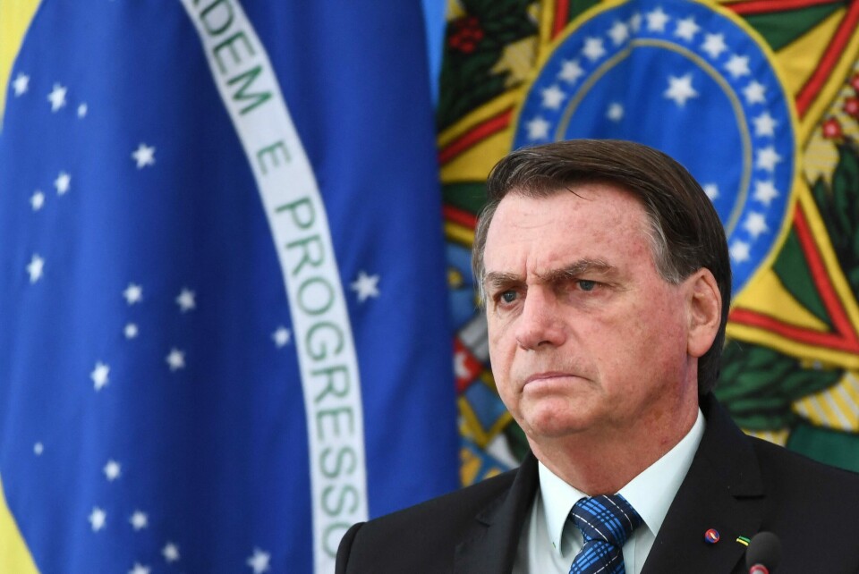Brasils president Jair Bolsonaro får krass kritikk for sitt siste utspill. Brasils president Jair Bolsonaro får krass kritikk for sitt siste utspill.