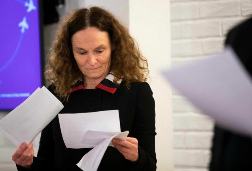 FHI-direktør Camilla Stoltenberg under pressekonferanse om AstraZeneca-vaksinen denne uka. .