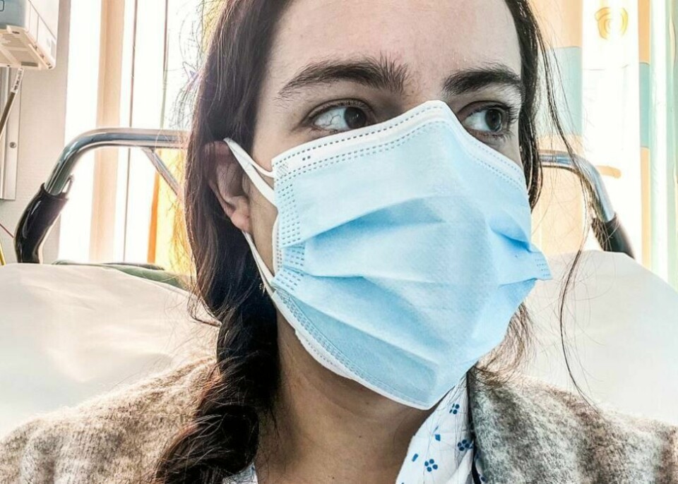 Ximena Azzari Støen på sykehuset. Ximena Azzari Støen på sykehuset.
