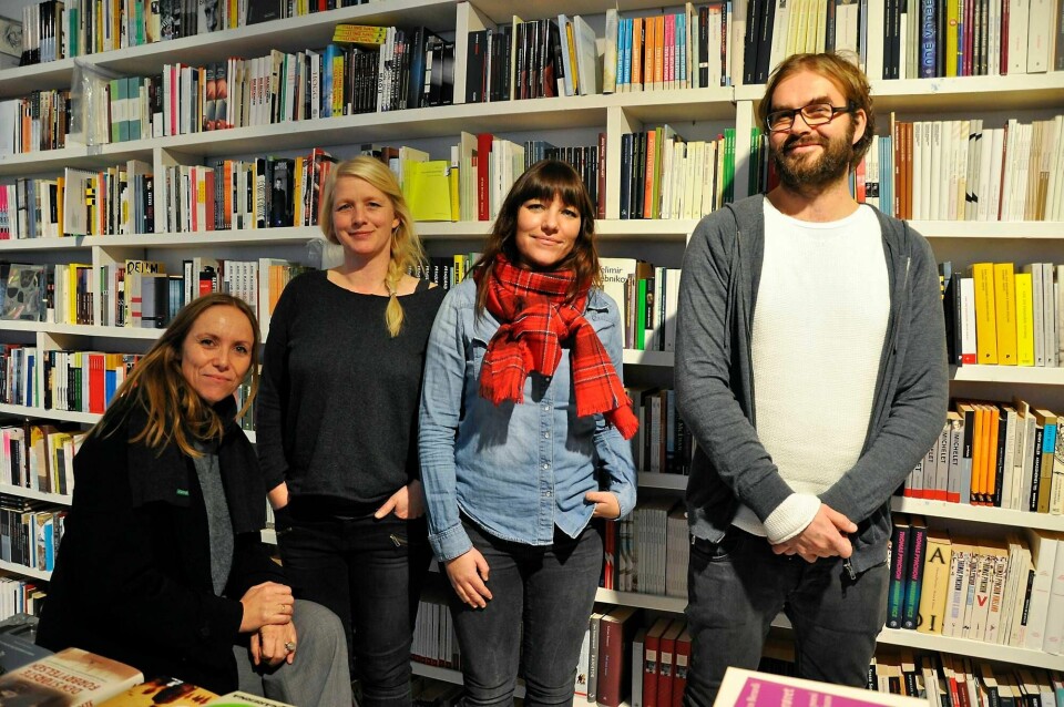 F.v Maria C. Havstam fra Punkt Ø og Ann Kristin Aas, Maria Kolsrud Hustoft og Martin M. Sørhaug fra House of Foundation. FOTO:ELISABETH SKOVLY