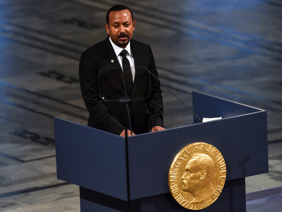 Etiopias statsminister ble tildelt Nobels fredspris i 2019. Men hva heter han? Etiopias statsminister ble tildelt Nobels fredspris i 2019.