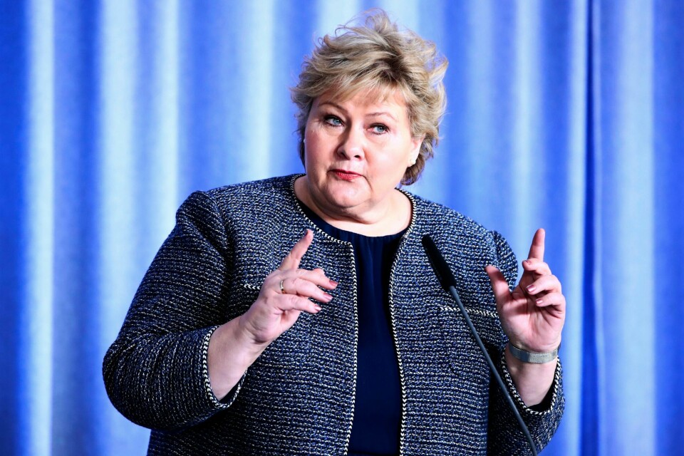 Statsminister Erna Solberg (H).