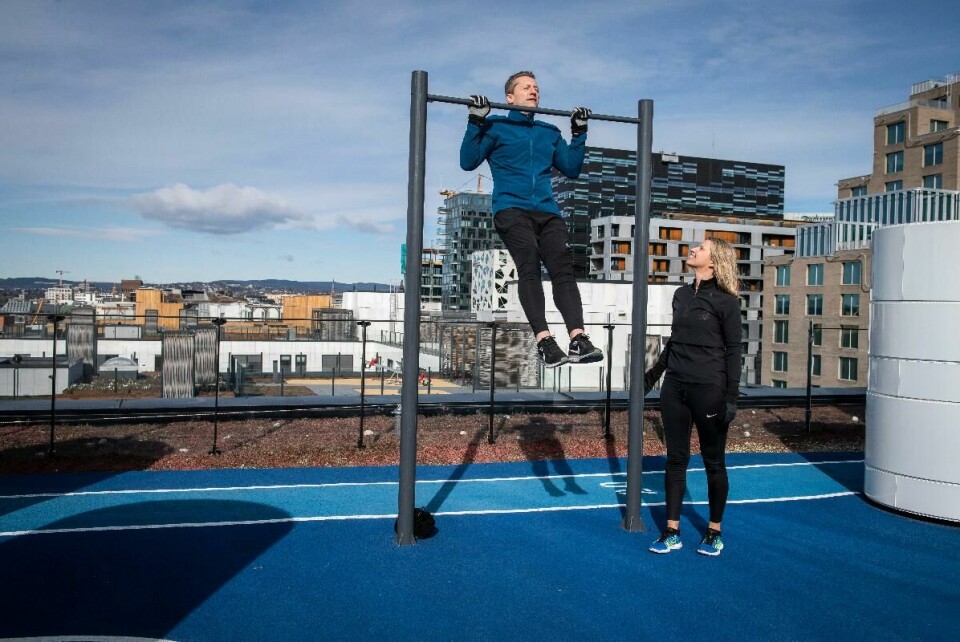 Tar seg en løpetur på taket ###