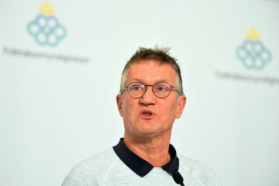 In this photo taken on April 9, 2020 State epidemiologist Anders Tegnell of the Public Health Agency of Sweden talks during a daily news conference on the coronavirus, Covid-19 situation, in Stockholm, Sweden. Tegnell is the country's chief epidemiologist and top strategist in the fight against the coronavirus pandemic. The 63-year-old has become a household name in Sweden, appearing across the media and holding daily briefings outlining the progression of the outbreak with a precise and quiet demeanor. (Anders Wiklund/TT via PA)