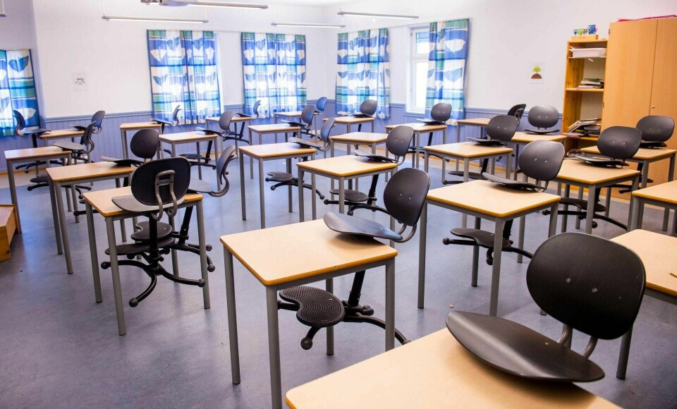 Tomme klasserom på Bygdøy skole. Illustrasjonsfoto.