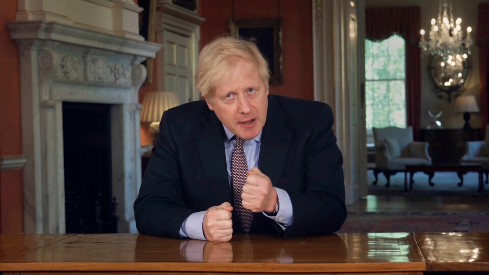 Statsminister Boris Johnson la søndag fram veikartet for en gjenåpning av Storbritannia.