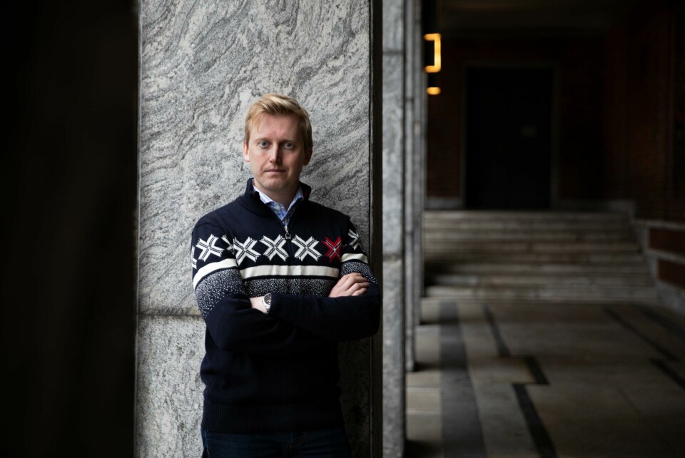 Høyres gruppeleder Øystein Sundelin. Oslo Høyres gruppeleder Øystein Sundelin. Rådhuset.