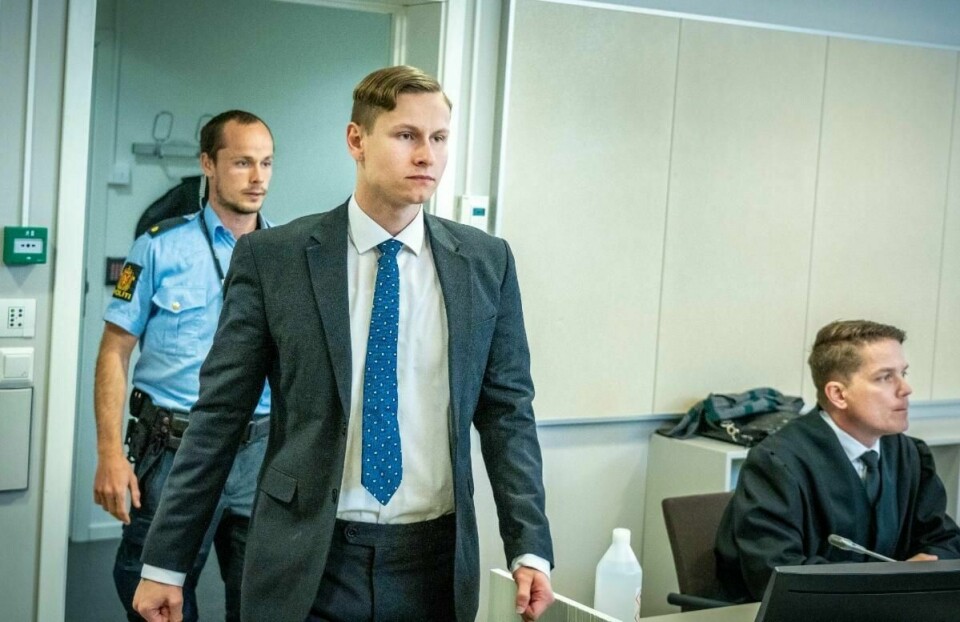 I januar i år tegnet Philip Manshaus et hakekors med tusj over døra til cellen sin på Ila fengsel og forvaringsanstalt. Foto: Ole Berg-Rusten / NTB scanpix