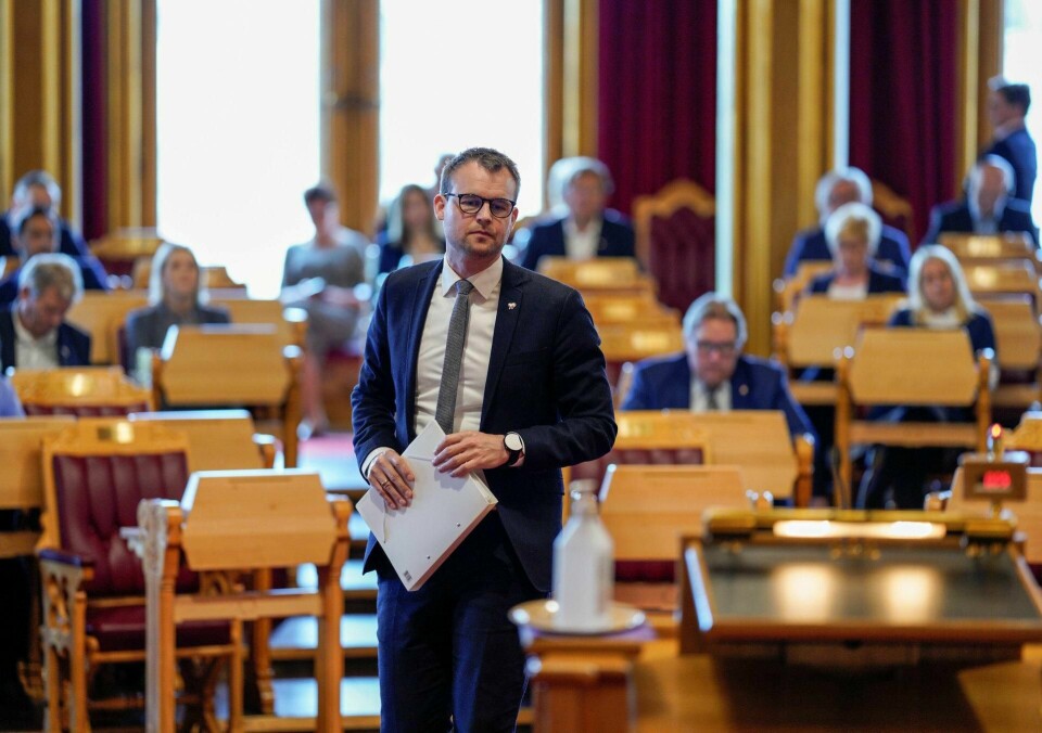 KrF-leder Kjell Ingolf Ropstad kjemper en hard kamp i Stortinget for bioteknologiloven. I regjeringen står kampen om Moria-barna. Foto: Håkon Mosvold Larsen/NTB scanpix