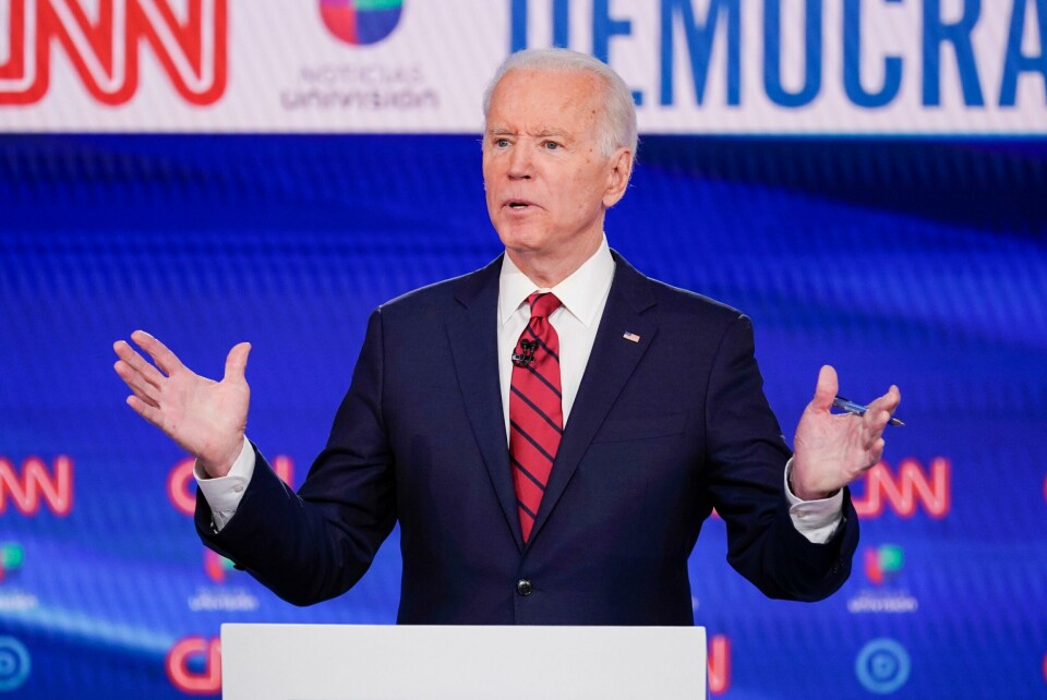 FILE - In this March 15, 2020, file photo, former Vice President Joe Biden, participates in a Democratic presidential primary debate at CNN Studios in Washington. Biden has won the presidential primary in Hawaii. The results were announced Saturday, May 23, 2020. The party-run primary was delayed by more than a month because of the coronavirus. (AP Photo/Evan Vucci, File) FILE - In this March 15, 2020, file photo, former Vice President Joe Biden, participates in a Democratic presidential primary debate at CNN Studios in Washington. Biden has won the presidential primary in Hawaii. The results were announced Saturday, May 23, 2020. The party-run primary was delayed by more than a month because of the coronavirus. (AP Photo/Evan Vucci, File)