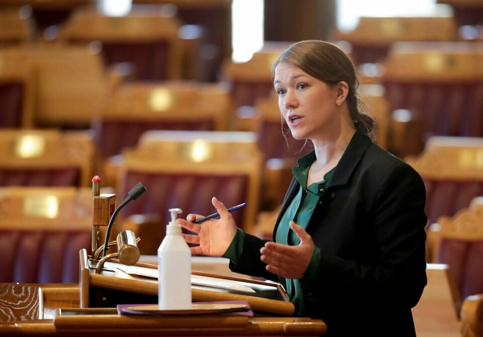 MDG-leder Une Aina Bastholm vil stemme for å endre bioteknologiloven i liberal retning når saken kommer til behandling i Stortinget tirsdag. Foto: Vidar Ruud / NTB scanpix