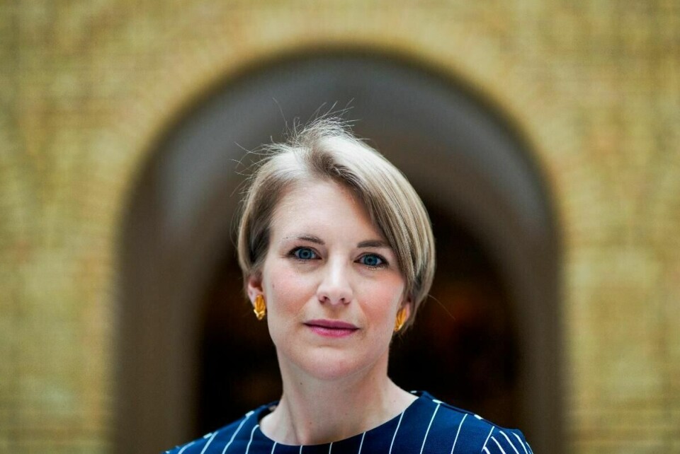SVs finanspolitiske talsperson Kari Elisabeth Kaski valgte tirsdag å bryte forhandlingene med regjeringspartiene og Ap, Sp og Frp om Foto: Håkon Mosvold Larsen / NTB scanpix