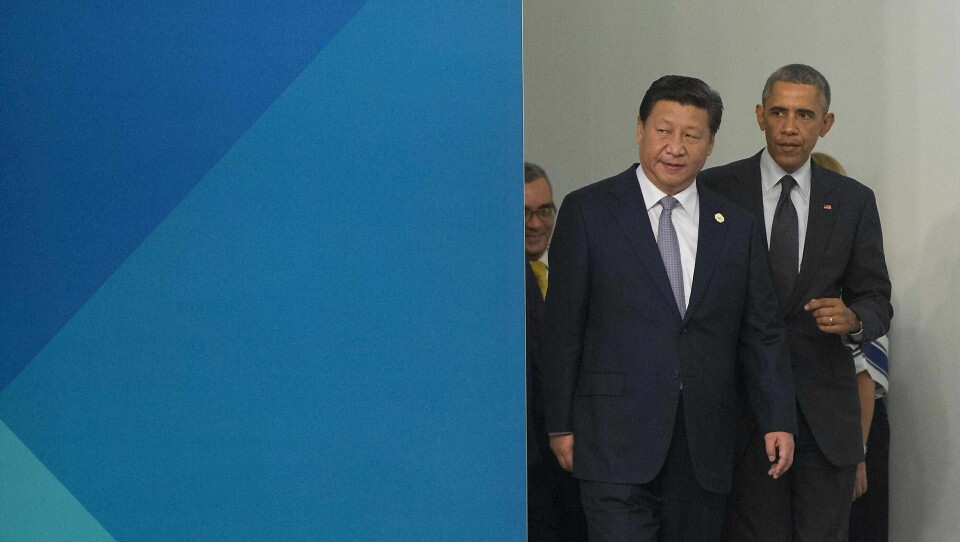 Lederne for verdens to mest forurensende land, Kinas president Xi Jinping og USAs president Barack Obama, inngikk i november en felles avtale om utslippsreduksjon. FOTO: NTB SCANPIX