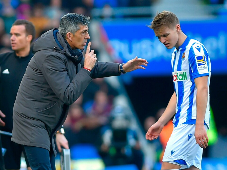 Real Sociedads treer Imanol Alguacil (gir gode år til Martin Ødegaard.