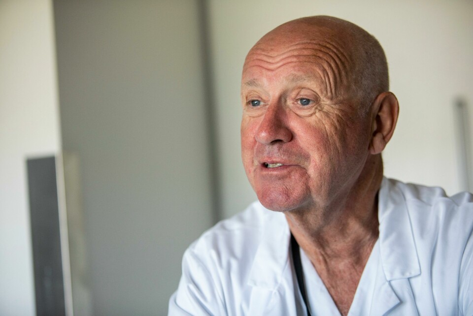 Jetmund O. Ringstad er avdelingsleder på infeksjonsmedisinsk avdeling på sykehuset Østfold Kalnes. Helt siden pandemien kom til Norge har sykehuset vært i alarmberedskap. Nå er det få pasienter med korona-smitte på sykehuset. Sarpsborg 20200603. Jetmund O. Ringstad er avdelingsleder på infeksjonsmedisinsk avdeling på sykehuset Østfold Kalnes. Helt siden pandemien kom til Norge har sykehuset vært i alarmberedskap. Nå er det få pasienter med korona-smitte på sykehuset.Foto: Tore Meek / NTB scanpix