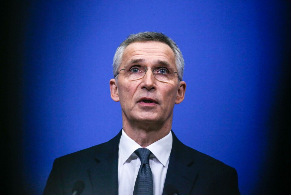 NATO Secretary General Jens Stoltenberg holds a press conference during a NATO Defence ministers' meeting in Brussels on February 13, 2020. (Photo by Aris Oikonomou / AFP) NATO Secretary General Jens Stoltenberg holds a press conference during a NATO Defence ministers' meeting in Brussels on February 13, 2020. (Photo by Aris Oikonomou / AFP)