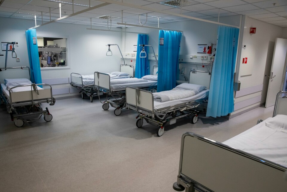Tomme senger står klare til å ta imot nye pasienter på Sykehuset Østfold Kalnes. Helt siden pandemien kom til Norge har sykehuset vært i alarmberedskap. Nå er det få pasienter med korona-smitte på sykehuset. Sarpsborg 20200603. Tomme senger står klar til å ta i mot nye pasienter på sykehuset Østfold Kalnes. Helt siden pandemien kom til Norge har sykehuset vært i alarmberedskap. Nå er det få pasienter med korona-smitte på sykehuset.Foto: Tore Meek / NTB scanpix