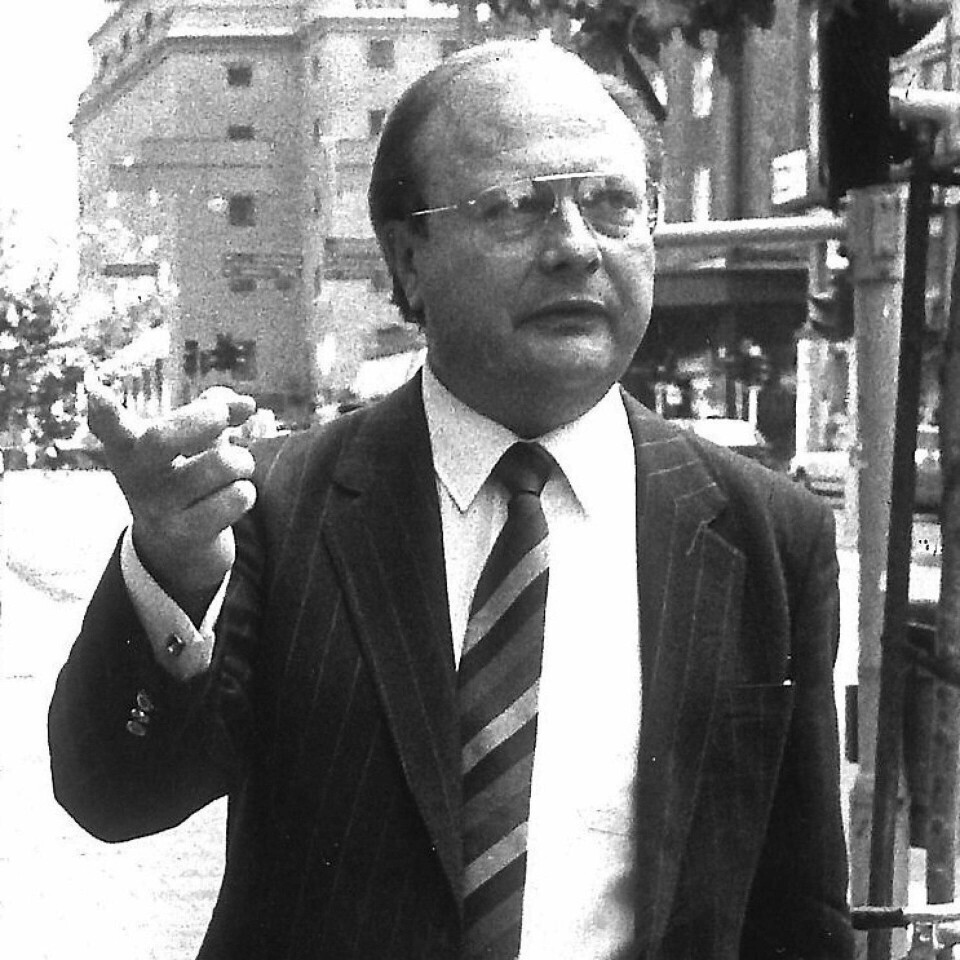 Stig Engström var ett av de første vitnene på plass etter mordet på Olof Palme. Han ble kjent som Skandia-mannen og Palme-etterforskere mener nå at Engström sto bak mordet på Palme. Foto: Weine Lexius/NTB scanpix