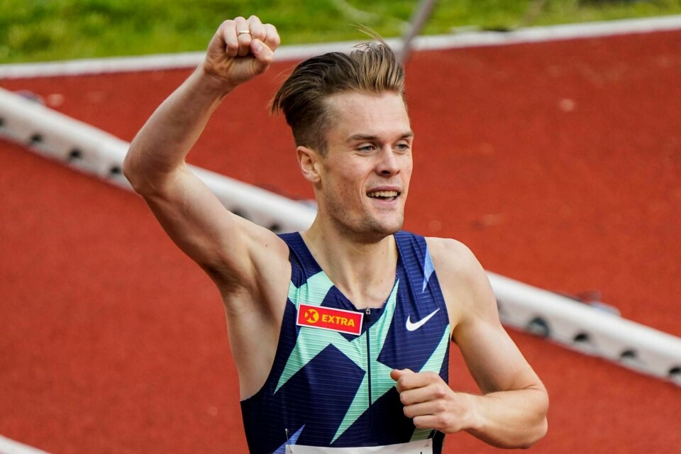 Filip Ingebrigtsen i aksjon på 1000m for menn under Impossible Games 2020 på Bislett. Foto: Lise Åserud / NTB scanpix