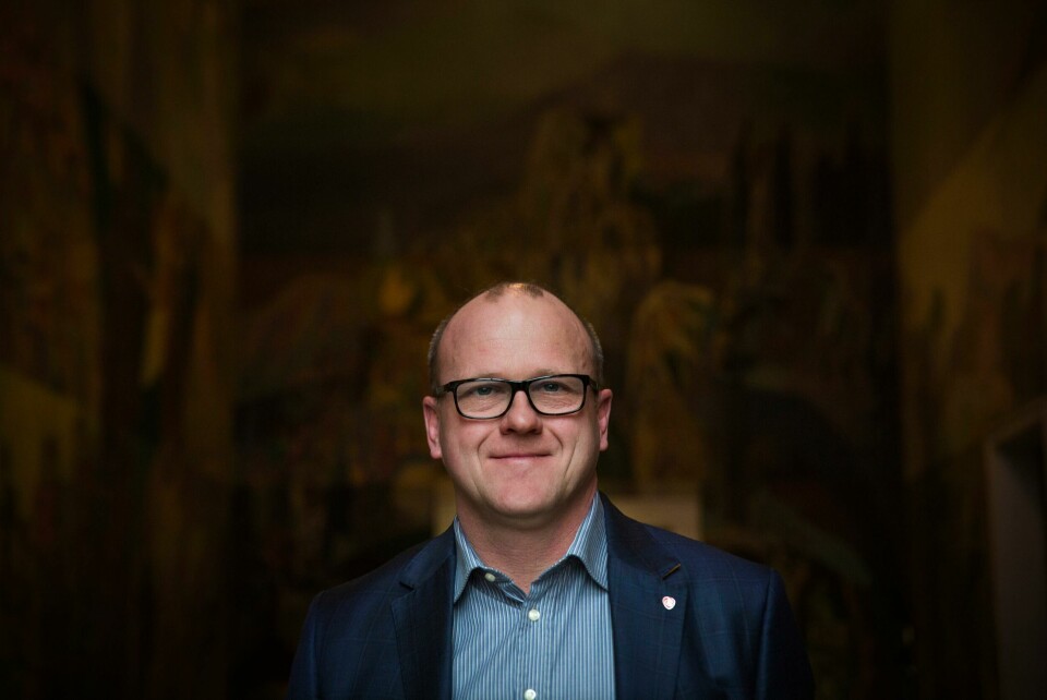 Frode Jacobsen, gruppeleder i Arbeiderpartiet BystyremøteRådhusetBudsjettforhandlingerFrode Jacobsen